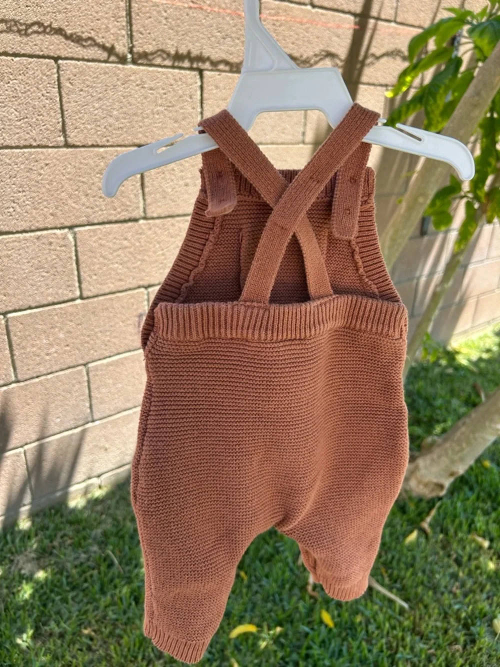 Carter's Rust Brown Knit Baby Overalls
